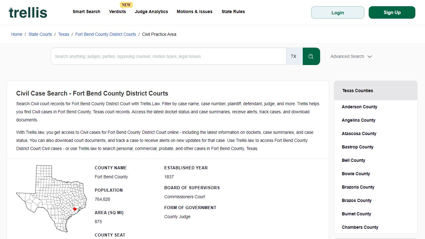 Civil Case Search - Fort Bend County District Courts